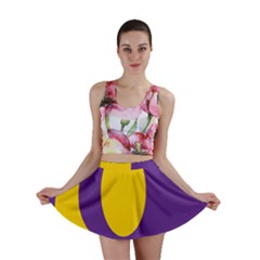 Flag Purple Yellow Circle Mini Skirt