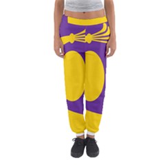 Flag Purple Yellow Circle Women s Jogger Sweatpants