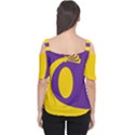 Flag Purple Yellow Circle Women s Cutout Shoulder Tee View2