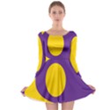 Flag Purple Yellow Circle Long Sleeve Skater Dress View1