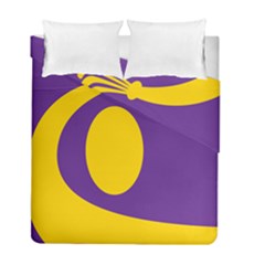 Flag Purple Yellow Circle Duvet Cover Double Side (full/ Double Size)