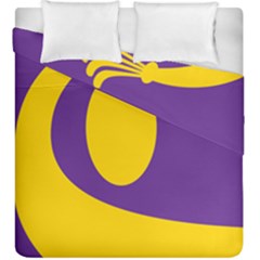 Flag Purple Yellow Circle Duvet Cover Double Side (King Size)