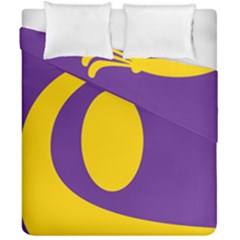 Flag Purple Yellow Circle Duvet Cover Double Side (California King Size)