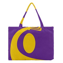 Flag Purple Yellow Circle Medium Tote Bag