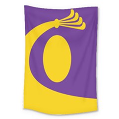 Flag Purple Yellow Circle Large Tapestry
