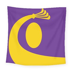 Flag Purple Yellow Circle Square Tapestry (Large)