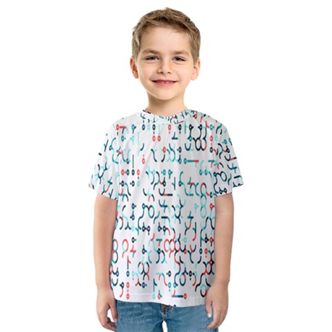 Connect Dots Color Rainbow Blue Red Circle Line Kids  Sport Mesh Tee by Alisyart