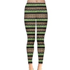 Camo Stripes Print Leggings  by dflcprintsclothing