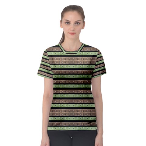 Camo Stripes Print Women s Sport Mesh Tee by dflcprintsclothing