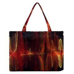 The Burning Of A Bridge Medium Zipper Tote Bag by designsbyamerianna