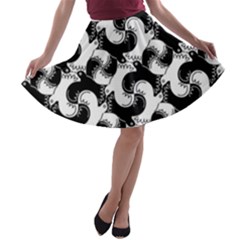 Birds Flock Together A-line Skater Skirt by Simbadda