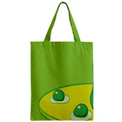 Food Egg Minimalist Yellow Green Zipper Classic Tote Bag by Alisyart