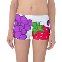 Fruit Grapes Strawberries Red Green Purple Reversible Bikini Bottoms by Alisyart