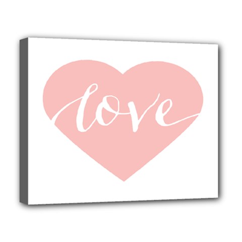 Love Valentines Heart Pink Deluxe Canvas 20  X 16  