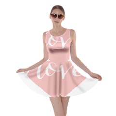 Love Valentines Heart Pink Skater Dress