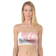 Love Valentines Heart Pink Bandeau Top