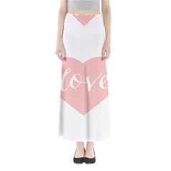 Love Valentines Heart Pink Maxi Skirts