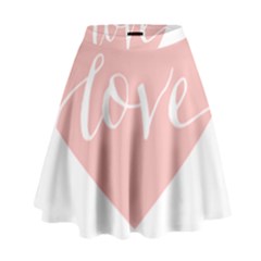 Love Valentines Heart Pink High Waist Skirt