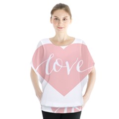 Love Valentines Heart Pink Blouse