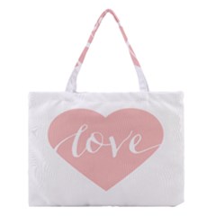 Love Valentines Heart Pink Medium Tote Bag