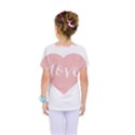 Love Valentines Heart Pink Kids  One Piece Tee View2