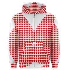 Hearts Butterfly Red Valentine Love Men s Zipper Hoodie by Alisyart