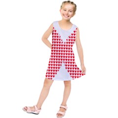 Hearts Butterfly Red Valentine Love Kids  Tunic Dress by Alisyart