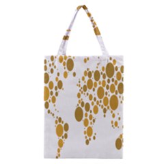 Map Dotted Gold Circle Classic Tote Bag