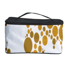 Map Dotted Gold Circle Cosmetic Storage Case