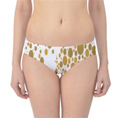 Map Dotted Gold Circle Hipster Bikini Bottoms