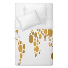 Map Dotted Gold Circle Duvet Cover (Single Size)