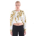 Map Dotted Gold Circle Women s Cropped Sweatshirt View1