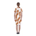 Machovka Autumn Leaves Brown Classic Short Sleeve Midi Dress View2