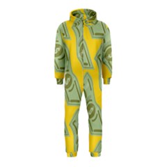 Money Dollar $ Sign Green Yellow Hooded Jumpsuit (kids) by Alisyart