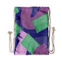 Money Dollar Green Purple Pink Drawstring Bag (Small) View2