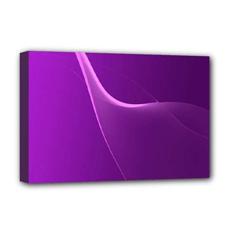 Purple Line Deluxe Canvas 18  X 12  