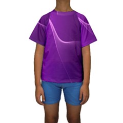 Purple Line Kids  Short Sleeve Swimwear