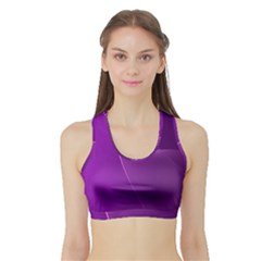 Purple Line Sports Bra With Border by Alisyart