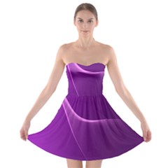 Purple Line Strapless Bra Top Dress