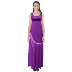 Purple Line Empire Waist Maxi Dress
