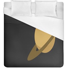 Saturn Ring Planet Space Orange Duvet Cover (king Size) by Alisyart