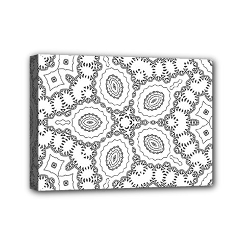 Scope Random Black White Mini Canvas 7  X 5 