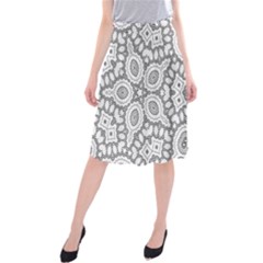 Scope Random Black White Midi Beach Skirt by Alisyart