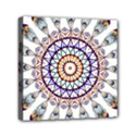 Circle Star Rainbow Color Blue Gold Prismatic Mandala Line Art Mini Canvas 6  x 6  View1