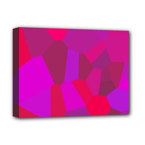 Voronoi Pink Purple Deluxe Canvas 16  X 12  