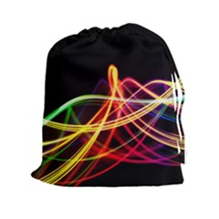 Vortex Rainbow Twisting Light Blurs Green Orange Green Pink Purple Drawstring Pouches (xxl)