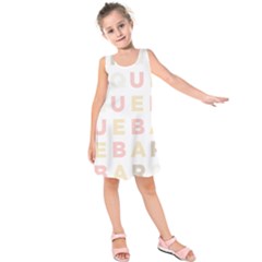 Alphabeth Rainbow Color Kids  Sleeveless Dress by Alisyart