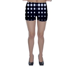 Circle Masks White Black Skinny Shorts by Alisyart