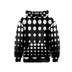 Circle Masks White Black Kids  Zipper Hoodie by Alisyart