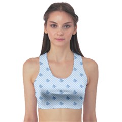 Blue Butterfly Line Animals Fly Sports Bra by Alisyart